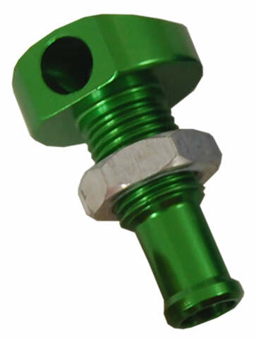 BLOWSION BILLET THRU-HULL WATER FITTING GREEN 3/8