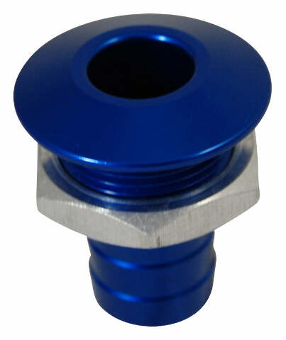 BLOWSION BILLET THRU-HULL WATER FITTING BILGE PUMP OUTLET BLUE 04-03-022