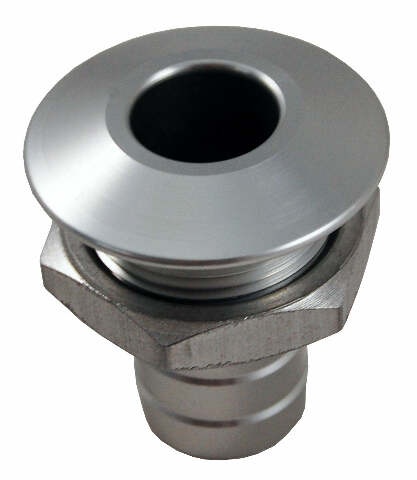 BLOWSION BILLET THRU-HULL WATER FITTING BILGE PUMP OUTLET NATURAL 04-03-028