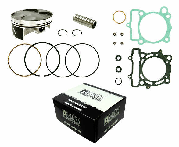 NAMURA TOP END KIT FRGD CHRM COMP CYL 76.95/STD 11:1 KAW/SUZ NX-20030K