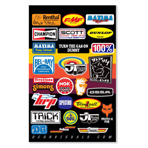 D-COR DECAL SHEET THROWBACK MX 12MIL 40-90-122