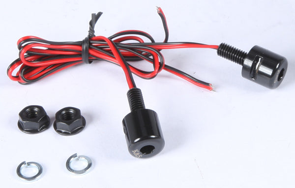 K&S LIGHTED LICENSE PLATE BOLT BLACK 25-9160B