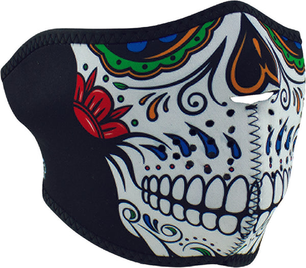 ZAN NEOPRENE HALF MASK MUERTE SKULL WNFM413H