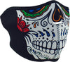 ZAN NEOPRENE HALF MASK MUERTE SKULL WNFM413H