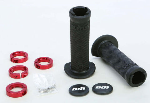 ODI ATV RUFFIAN LOCKON GRIP 130MM BLACK/RED J30RFB-R