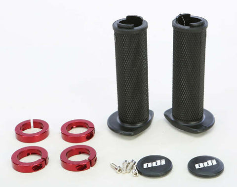 ODI ATV RUFFIAN LOCKON GRIP 120MM BLACK/RED J31RFB-R