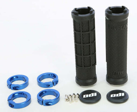 ODI ATV RUFFIAN HALF WAFFLE GRIP BLACK/BLUE J32RFB-U