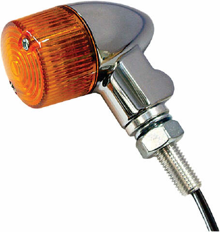 K&S TURN SIGNAL STYLE 2 CHROME W/AMBER LENS 25-8333CM