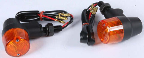 K&S TURN SIGNAL STYLE 3 BLACK W/AMBER LENS 25-8633