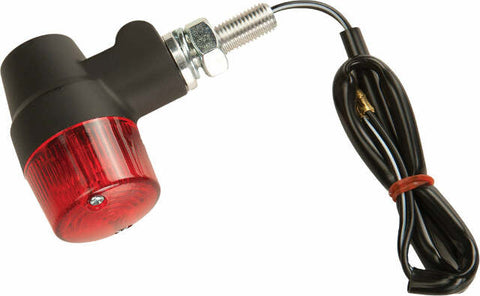 K&S TURN SIGNAL STYLE 3 BLACK W/RED LENS 25-8636