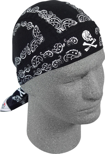 ZAN FLYDANNA SKULL PAISLEY BLACK Z500