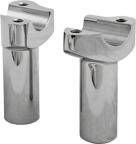 HARDDRIVE H-BAR RISERS ALUM STRAIGHT STRAIGHT CHROME 3.5