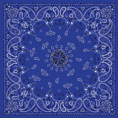 ZAN BANDANNA NAVY PAISLEY B002