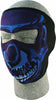 ZAN FULL FACE MASK BLUE CHROME SKULL WNFM024