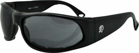 ZAN CALIFORNIA SUNGLASS BLACK SMOKE LENS FOAM PADDED EZCA001