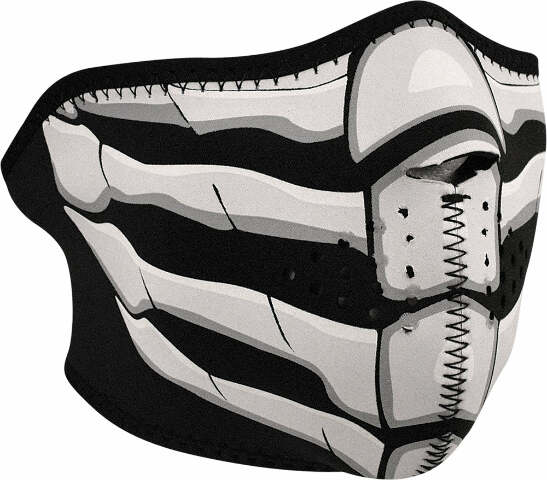 ZAN HALF FACE MASK GLOW-IN-DARK BONE BREATH WNFM168HG