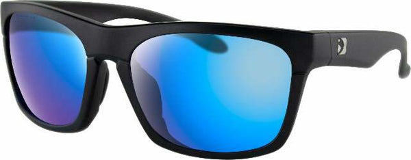 BOBSTER ROUTE SUNGLASSES MATTE BLACK W/PUR HD/LIGHT BLUE REVO MIRR BROU001H