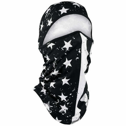 ZAN SPORTFLEX SERIES CONVERTIBLE BALACLAVA BLACK & WHITE FLAG WB4L091