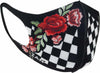ZAN LIGHTWEIGHT FACE MASK 2/PK CHECKERED FLORAL / BLACK FMLW421