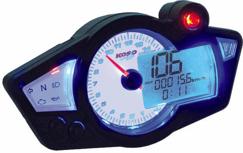 KOSO GP STYLE MULTI-FUNCTION GAUGE RX-1N WHITE PANEL BA011B02
