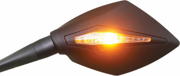 KOSO APEX M10 MIRRORS W/INDICATORS BLACK SB0000010
