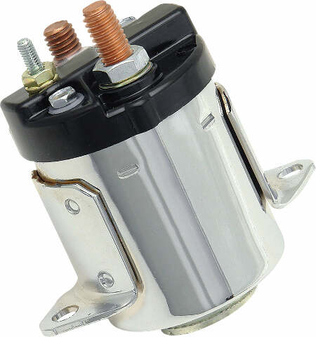 ACCEL STARTER SOLENOID - DUAL BRACKET CHROME 40114C