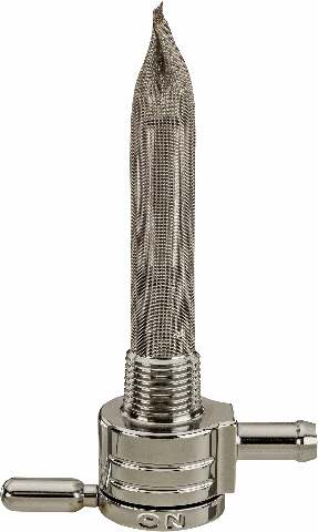 GOLAN 3/8 NPT PETCOCK STRAIGHT CHROME 5/16 HOSE 75-516S-CS