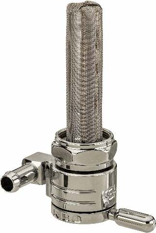 GOLAN 22MM PETCOCK FORWARD CHROME 5/16 HOSE 76-312F-CS