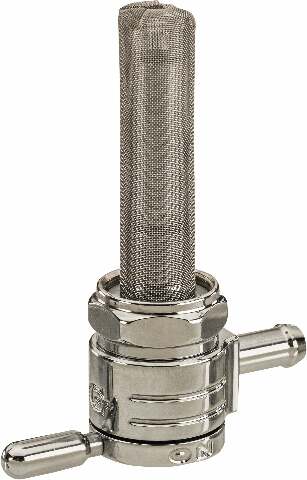 GOLAN 22MM PETCOCK STRAIGHT CHROME 5/16 HOSE 76-312S-CS