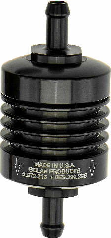 GOLAN MINI FUEL FILTER BLACK 5/16