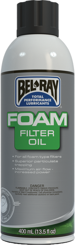 BEL-RAY FOAM FILTER OIL WATERPROOF SPRAY 400ML 99200-A400W