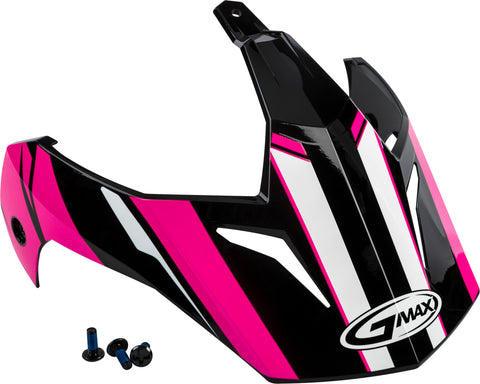 GMAX VISOR VERTICAL BLACK/PINK W/SCREWS GM-11 G011086