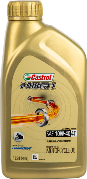 CASTROL POWER 1 4T SYNTHETIC 10W40 1QT 15D1C9