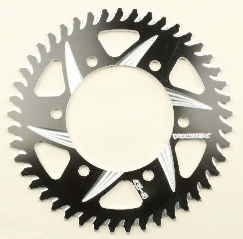 VORTEX REAR CAT5 SPROCKET ALUMINUM 45T-520 BLK KAW/SUZ/YAM 435ZK-45