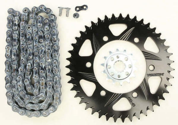 VORTEX SPROCKET/CHAIN KIT STL/ALU 14/43T BLK SX3 520-106L BLK CK4257