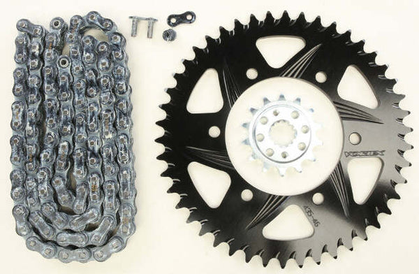 VORTEX SPROCKET/CHAIN KIT STL/STL 14/46T SIL SX3 520-106L BLK CK4263