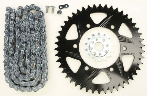 VORTEX SPROCKET/CHAIN KIT STL/STL 14/46T SIL SX3 520-106L BLK CK4263