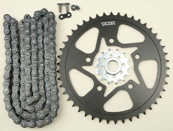 VORTEX SPROCKET/CHAIN KIT STL/STL 14/46T SIL SX3 520-110L BLK CK6262