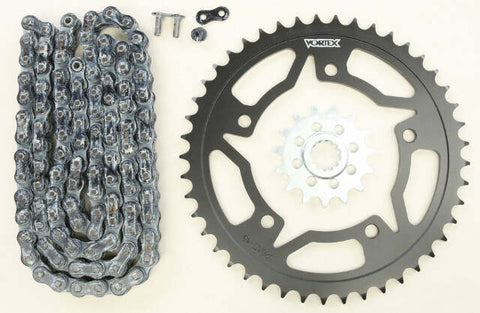 VORTEX SPROCKET/CHAIN KIT STL/STL 15/45T SIL SX3 520-114L BLK CK6291