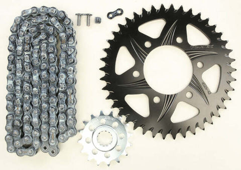 VORTEX SPROCKET/CHAIN KIT STL/ALU 16/42T BLK RX3 520-108L BLK CK6298