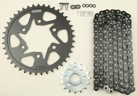 VORTEX SPROCKET/CHAIN KIT STL/STL 16/41T SIL RX3 520-114L BLK CK6302