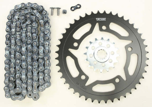 VORTEX SPROCKET/CHAIN KIT STL/STL 16/44T SIL RX3 520-110L BLK CK6307
