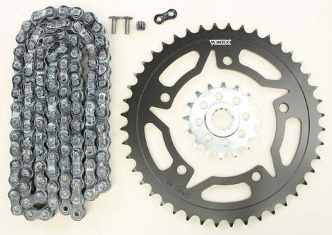 VORTEX SPROCKET/CHAIN KIT STL/STL 16/44T SIL RX3 520-110L BLK CK6307