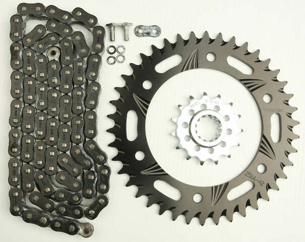 VORTEX SPROCKET/CHAIN KIT STL/ALU 15/42T BLK RX3 520-106L BLK CK6328