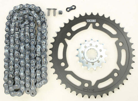 VORTEX SPROCKET/CHAIN KIT STL/STL 15/43T SIL RX3 520-114L BLK CK6341