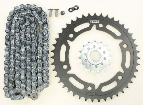 VORTEX SPROCKET/CHAIN KIT STL/STL 15/44T SIL RX3 520-116L BLK CK6342