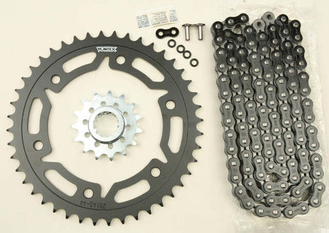 VORTEX SPROCKET/CHAIN KIT STL/STL 15/44T SIL SX3 520-112L BLK CK6343