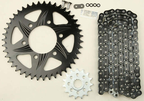 VORTEX SPROCKET/CHAIN KIT STL/ALU 15/45T BLK RX3 520-112L BLK CK6347