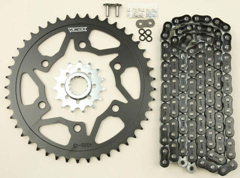 VORTEX SPROCKET/CHAIN KIT STL/ALU 16/47T BLK RX3 520-122L BLK CK6359