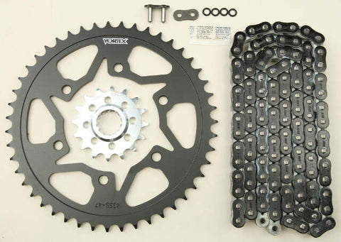 VORTEX SPROCKET/CHAIN KIT STL/STL 16/47T SIL RX3 520-116L BLK CK6361